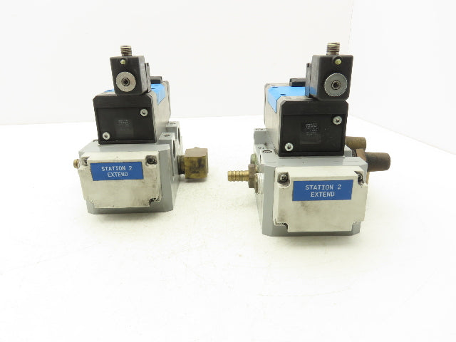 Festo MDH-5/2-D-3-FR-M12-C Pneumatic Solenoid Valve 5/2 Way W Manifold Lot of 2