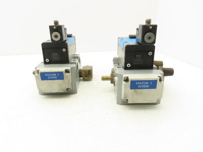 Festo MDH-5/2-D-3-FR-M12-C Pneumatic Solenoid Valve 5/2 Way W Manifold Lot of 2
