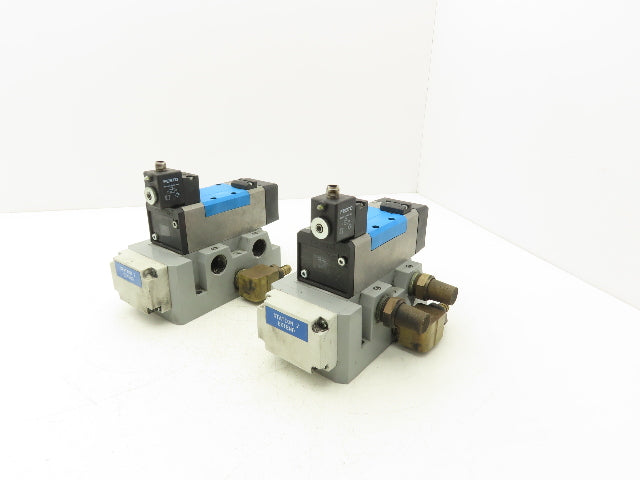 Festo MDH-5/2-D-3-FR-M12-C Pneumatic Solenoid Valve 5/2 Way W Manifold Lot of 2