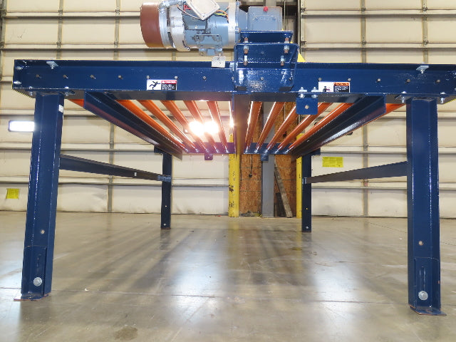 81"W x 6'L Chain Drive Roller Conveyor 74"BF 1.9" Urethane Roller .75Hp 460V 3PH