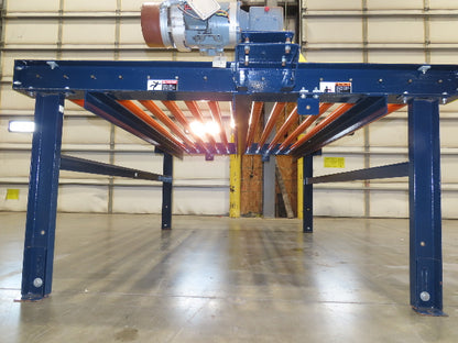 81"W x 6'L Chain Drive Roller Conveyor 74"BF 1.9" Urethane Roller .75Hp 460V 3PH