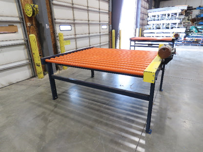 81"W x 6'L Chain Drive Roller Conveyor 74"BF 1.9" Urethane Roller .75Hp 460V 3PH