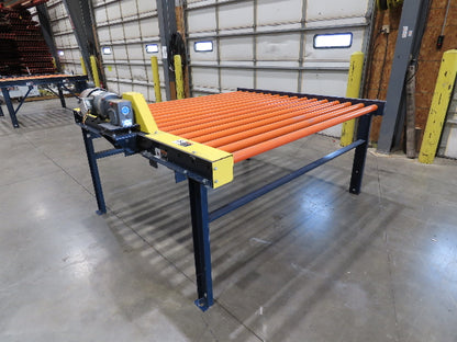 81"W x 6'L Chain Drive Roller Conveyor 74"BF 1.9" Urethane Roller .75Hp 460V 3PH