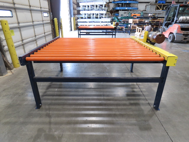 81"W x 6'L Chain Drive Roller Conveyor 74"BF 1.9" Urethane Roller .75Hp 460V 3PH