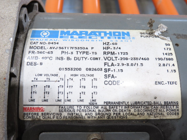 81"W x 6'L Chain Drive Roller Conveyor 74"BF 1.9" Urethane Roller .75Hp 460V 3PH