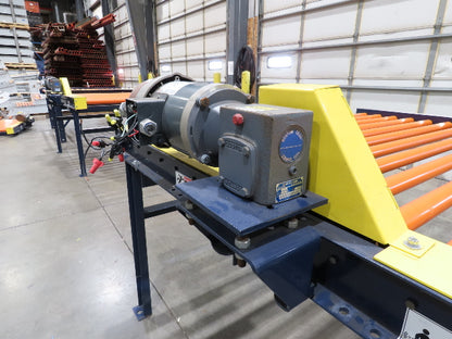 81"W x 6'L Chain Drive Roller Conveyor 74"BF 1.9" Urethane Roller 1.5Hp 460V 3PH