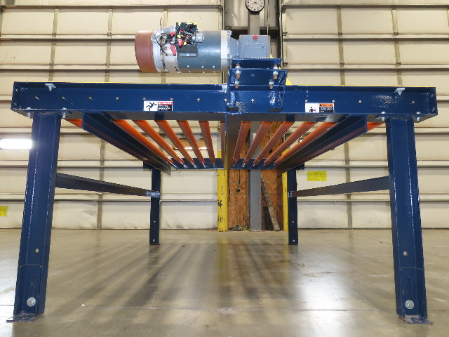 81"W x 6'L Chain Drive Roller Conveyor 74"BF 1.9" Urethane Roller 1.5Hp 460V 3PH
