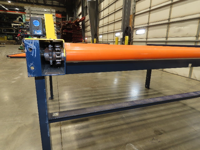 81"W x 6'L Chain Drive Roller Conveyor 74"BF 1.9" Urethane Roller 1.5Hp 460V 3PH