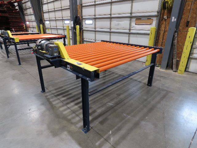 81"W x 6'L Chain Drive Roller Conveyor 74"BF 1.9" Urethane Roller 1.5Hp 460V 3PH