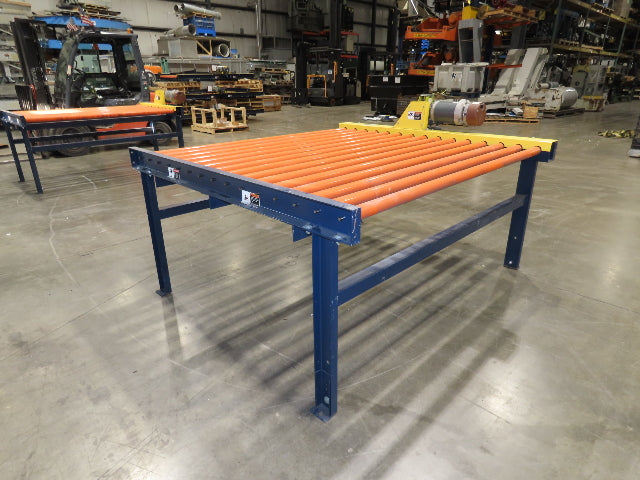 81"W x 6'L Chain Drive Roller Conveyor 74"BF 1.9" Urethane Roller 1.5Hp 460V 3PH