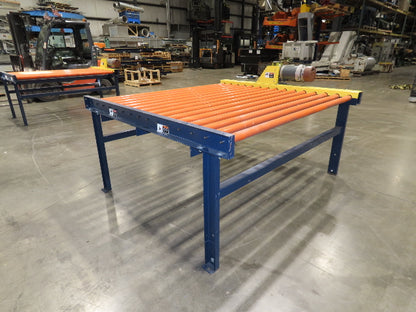 81"W x 6'L Chain Drive Roller Conveyor 74"BF 1.9" Urethane Roller 1.5Hp 460V 3PH