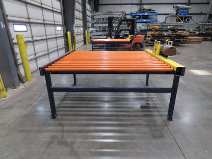 81"W x 6'L Chain Drive Roller Conveyor 74"BF 1.9" Urethane Roller 1.5Hp 460V 3PH