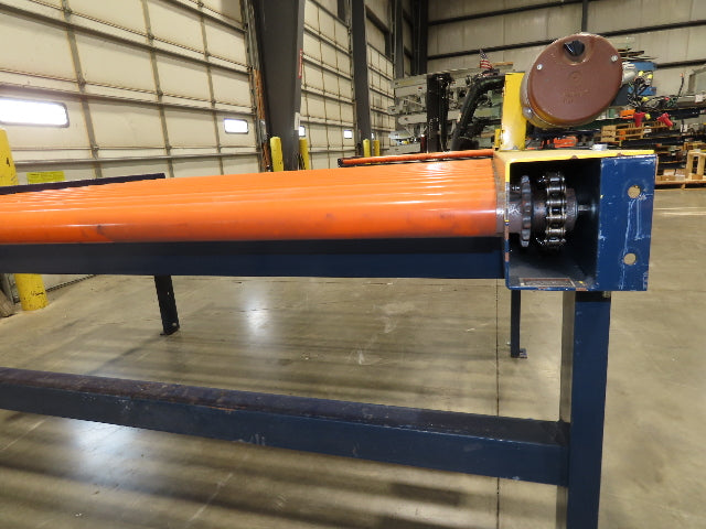 81"W x 6'L Chain Drive Roller Conveyor 74"BF 1.9" Urethane Roller 1.5Hp 460V 3PH