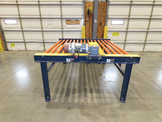 81"W x 6'L Chain Drive Roller Conveyor 74"BF 1.9" Urethane Roller 1.5Hp 460V 3PH