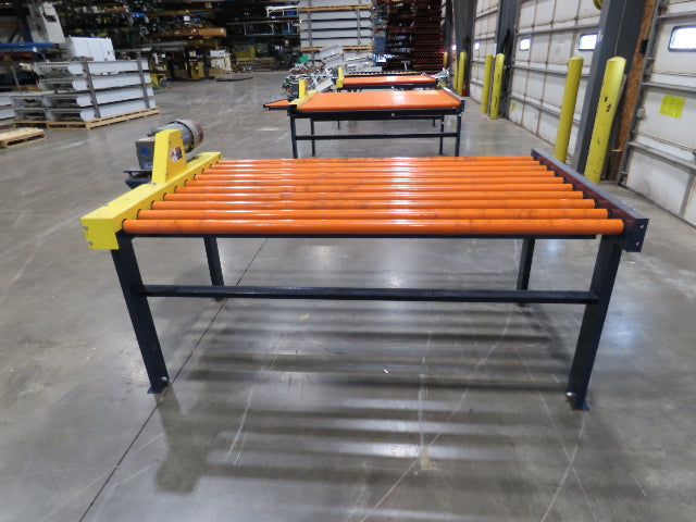 81"W x 4'L Chain Drive Roller Conveyor 74"BF 1.9" Urethane Roller .75Hp 460V 3PH