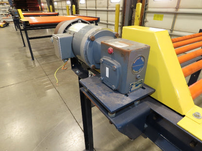 81"W x 4'L Chain Drive Roller Conveyor 74"BF 1.9" Urethane Roller .75Hp 460V 3PH