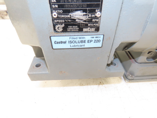 Nord SK 272 VL-90 L/4 CUS Inline Gearmotor 3.51 Ratio 474 RPM 2Hp 230/460V 3PH