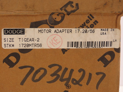Dodge 1720MTR56 Tigear 2 Motor Adapter Kit 5/8" Bore Coupling 56C Face