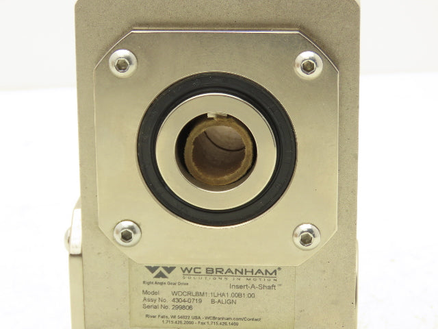 WC Branham WDCRLBM1:1LHA1.00B1.00 Insert-A-Shaft LEFT Angle Gear Drive LH