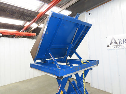 Vestil Hydraulic Lift Table End Tilt 2000lb 48"x48" Top 45° Tilt 36" Travel 460v