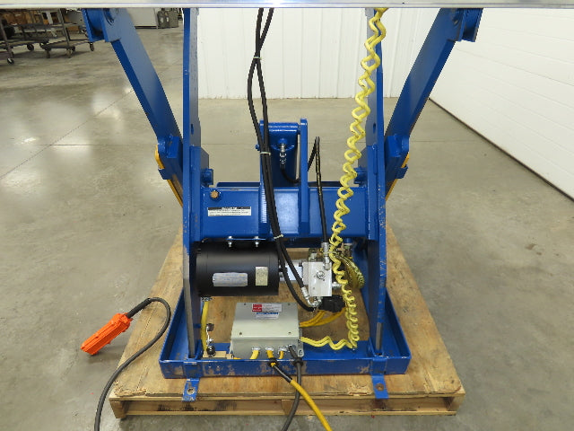 Vestil Hydraulic Lift Table End Tilt 2000lb 48"x48" Top 45° Tilt 36" Travel 460v