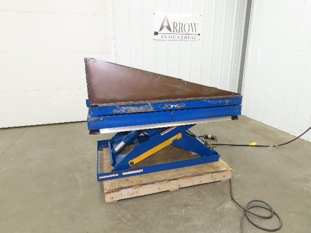 Vestil Hydraulic Lift Table End Tilt 2000lb 48"x48" Top 45° Tilt 36" Travel 460v