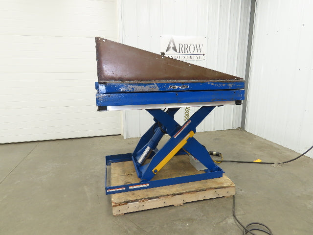 Vestil Hydraulic Lift Table End Tilt 2000lb 48"x48" Top 45° Tilt 36" Travel 460v