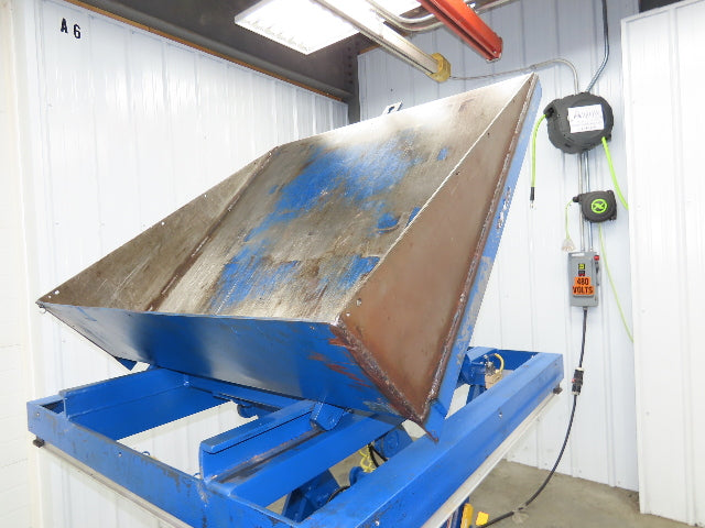 Vestil Hydraulic Lift Table End Tilt 2000lb 48"x48" Top 45° Tilt 36" Travel 460v