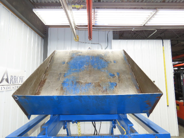 Vestil Hydraulic Lift Table End Tilt 2000lb 48"x48" Top 45° Tilt 36" Travel 460v