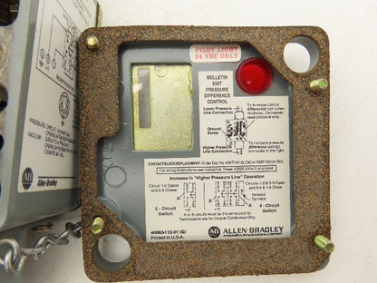 Allen Bradley 836T-D452J Ser A Pressure Difference Control Switch 5-40PSI 600V