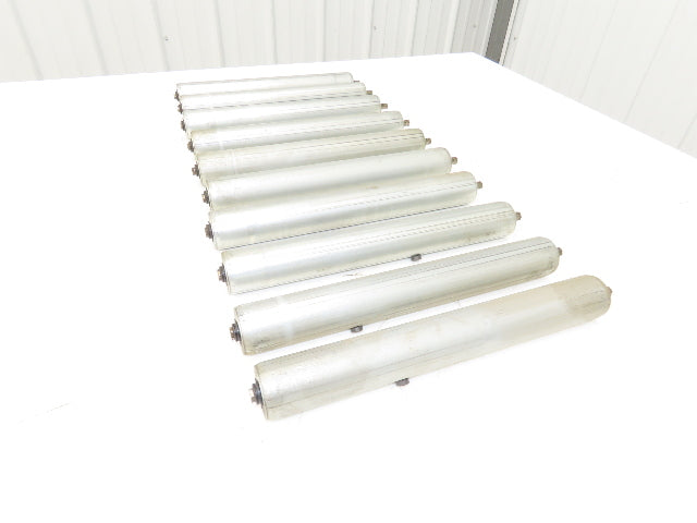 1.9" Dia 15"BF Gravity Conveyor Roller 7/16" Hex Axle Galvanized  Lot of 10