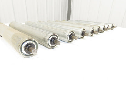 1.9" Dia 15"BF Gravity Conveyor Roller 7/16" Hex Axle Galvanized  Lot of 10