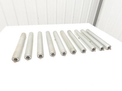 1.9" Dia 15"BF Gravity Conveyor Roller 7/16" Hex Axle Galvanized  Lot of 10