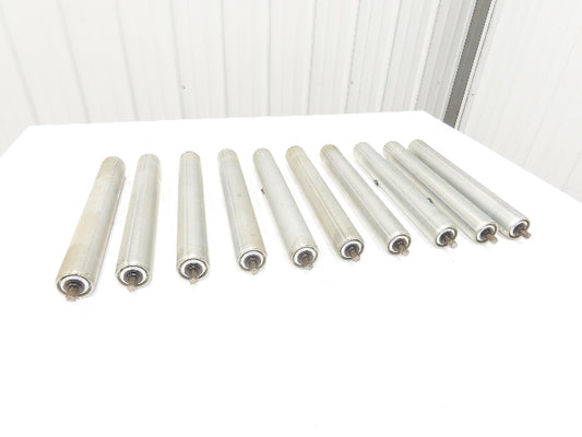 1.9" Dia 15"BF Gravity Conveyor Roller 7/16" Hex Axle Galvanized  Lot of 10