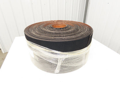 12"W x 200' Rough Grip Top Rubber Conveyor Belt 2-Ply Black .20"Thick 200'L