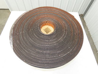 12"W x 200' Rough Grip Top Rubber Conveyor Belt 2-Ply Black .20"Thick 200'L