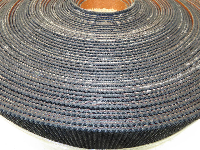 12"W x 200' Rough Grip Top Rubber Conveyor Belt 2-Ply Black .20"Thick 200'L