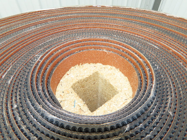 12"W x 200' Rough Grip Top Rubber Conveyor Belt 2-Ply Black .20"Thick 200'L