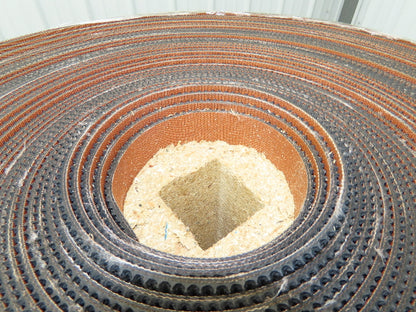 12"W x 200' Rough Grip Top Rubber Conveyor Belt 2-Ply Black .20"Thick 200'L