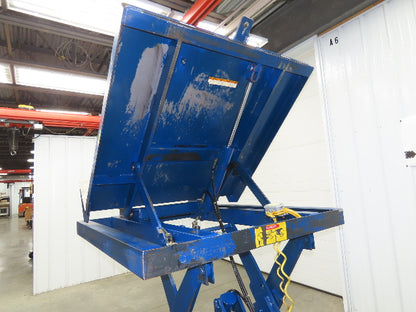 Vestil Hydraulic Lift Table End Tilt 1000lb 48"x48" Top 45° Tilt 36" Travel 460v