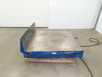 Vestil Hydraulic Lift Table End Tilt 1000lb 48"x48" Top 45° Tilt 36" Travel 460v
