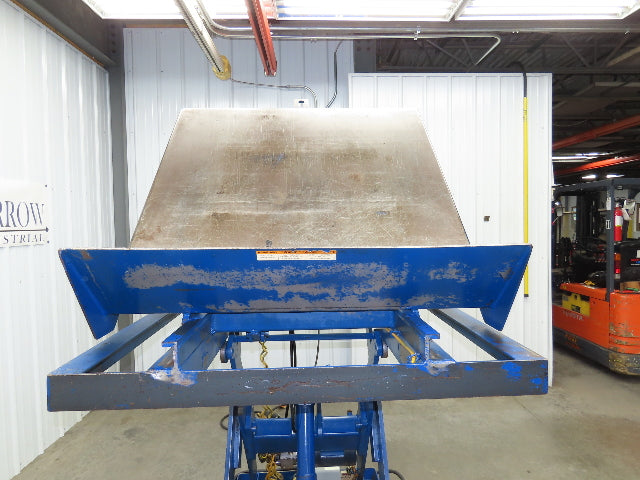 Vestil Hydraulic Lift Table End Tilt 1000lb 48"x48" Top 45° Tilt 36" Travel 460v