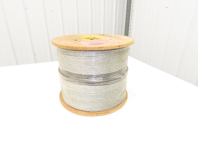 1/4" Dia Steel Wire Rope Hoist Winch Lifting Aircraft Cable 7x19 7000Lb 1000Ft