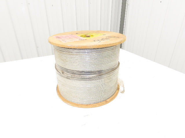 1/4" Dia Steel Wire Rope Hoist Winch Lifting Aircraft Cable 7x19 7000Lb 1000Ft