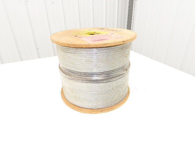 1/4" Dia Steel Wire Rope Hoist Winch Lifting Aircraft Cable 7x19 7000Lb 1000Ft