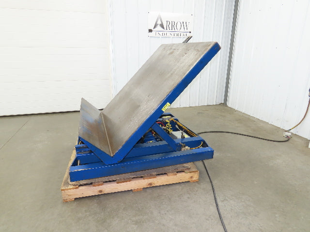 Vestil Hydraulic Lift End Tilt Table 1000lb 48"x48" Top 45° Tilt 36" Travel 460v