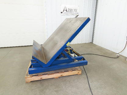 Vestil Hydraulic Lift End Tilt Table 1000lb 48"x48" Top 45° Tilt 36" Travel 460v