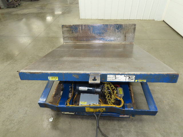 Vestil Hydraulic Lift End Tilt Table 1000lb 48"x48" Top 45° Tilt 36" Travel 460v