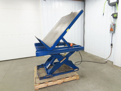 Vestil Hydraulic Lift End Tilt Table 1000lb 48"x48" Top 45° Tilt 36" Travel 460v