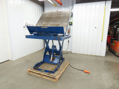 Vestil Hydraulic Lift End Tilt Table 1000lb 48"x48" Top 45° Tilt 36" Travel 460v